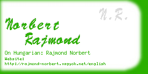 norbert rajmond business card